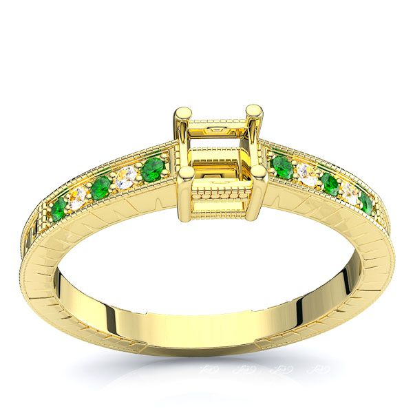 Yellow Diamond and Emerald