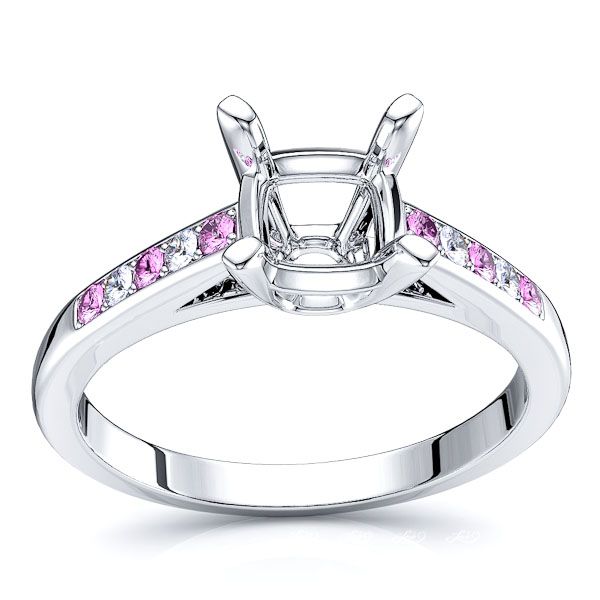 White Diamond and Pink Sapphire