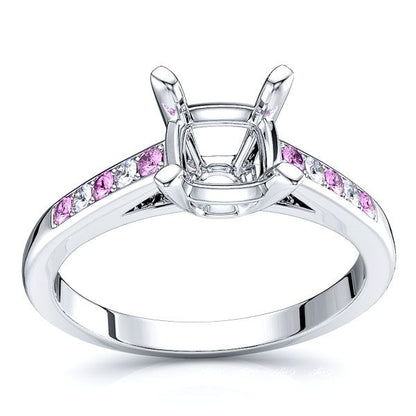 White Diamond and Pink Sapphire