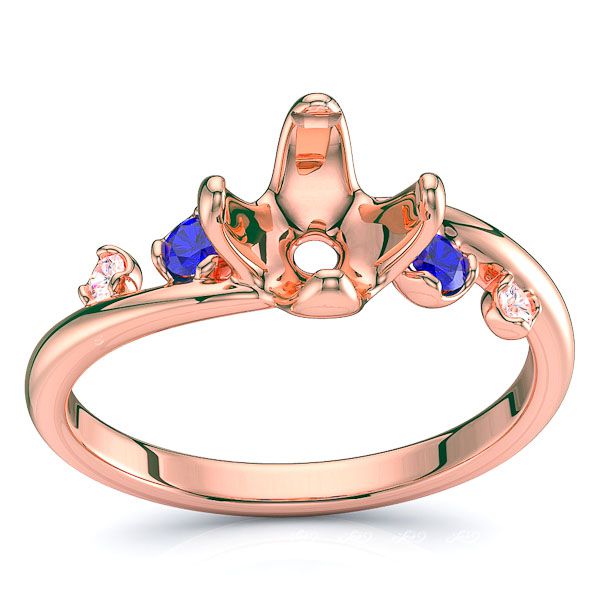 Rose Diamond and Blue Sapphire