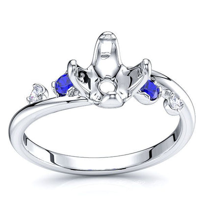 White Diamond and Blue Sapphire