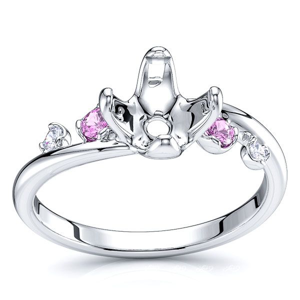 White Diamond and Pink Sapphire