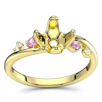 Yellow Diamond and Pink Sapphire