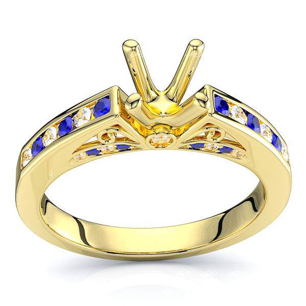 Yellow Diamond and Blue Sapphire
