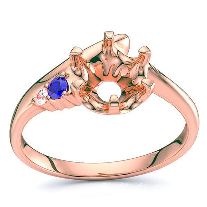 Rose Diamond and Blue Sapphire