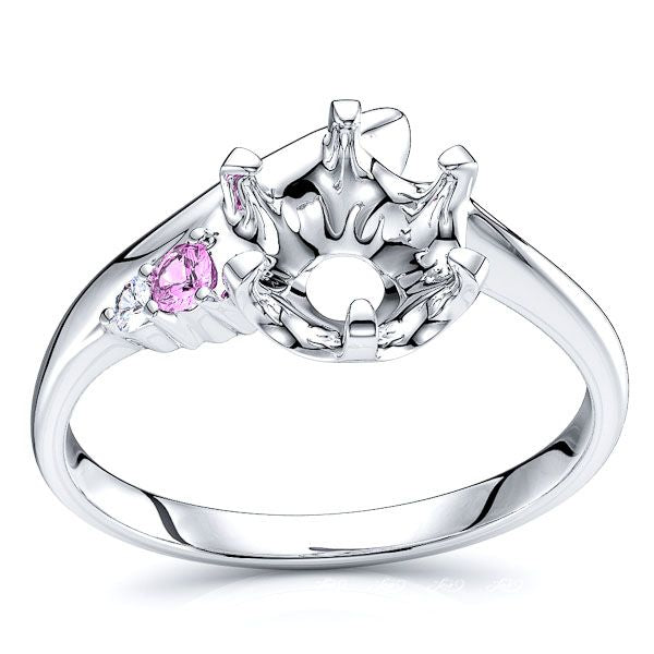 White Diamond and Pink Sapphire