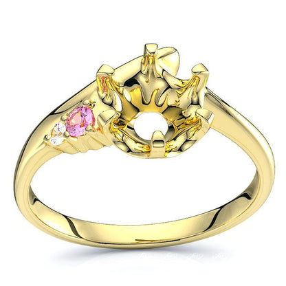 Yellow Diamond and Pink Sapphire