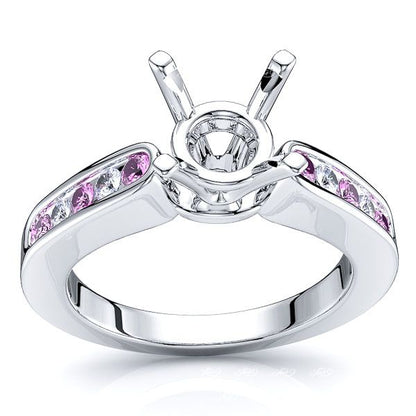 White Diamond and Pink Sapphire