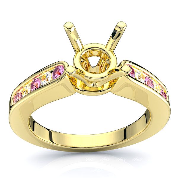 Yellow Diamond and Pink Sapphire