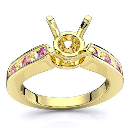 Yellow Diamond and Pink Sapphire