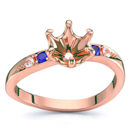 Rose Diamond and Blue Sapphire