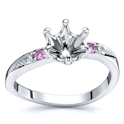 White Diamond and Pink Sapphire