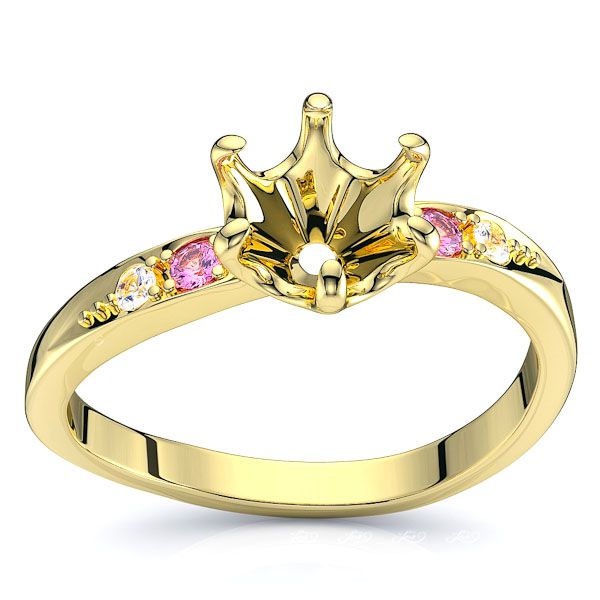 Yellow Diamond and Pink Sapphire