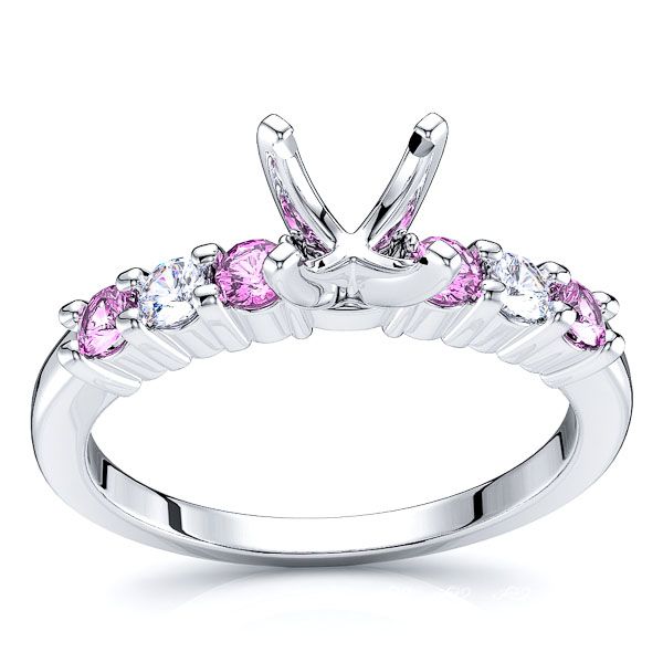White Diamond and Pink Sapphire