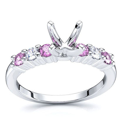White Diamond and Pink Sapphire