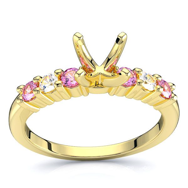 Yellow Diamond and Pink Sapphire