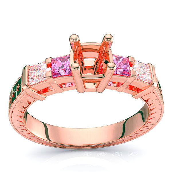 Rose Diamond and Pink Sapphire
