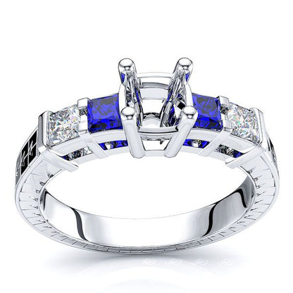 White Diamond and Blue Sapphire
