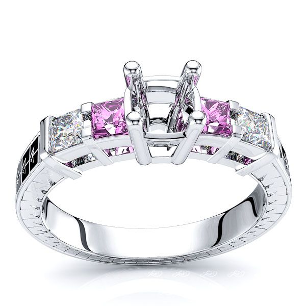 White Diamond and Pink Sapphire