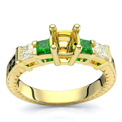 Yellow Diamond and Emerald