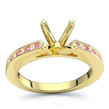 Yellow Diamond and Pink Sapphire