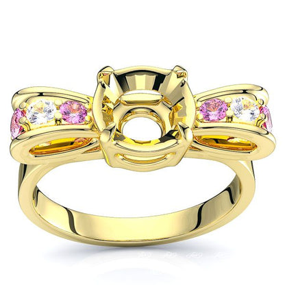 Yellow Diamond and Pink Sapphire