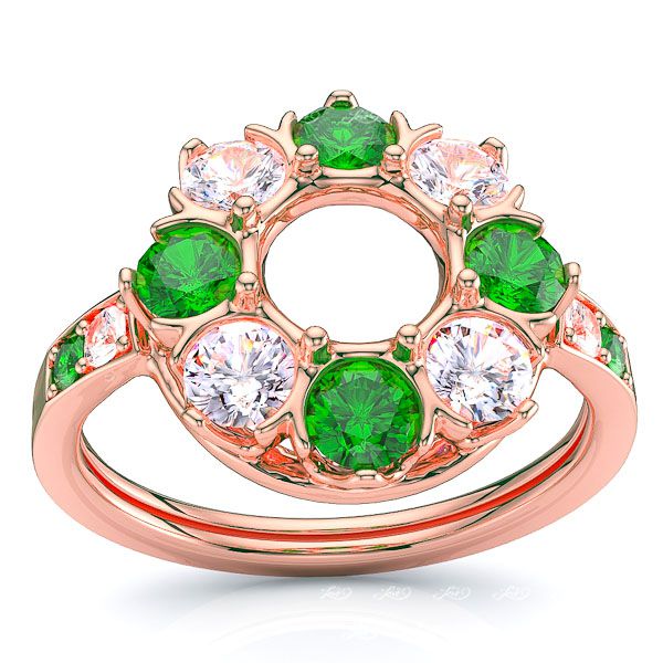 Rose Diamond and Emerald
