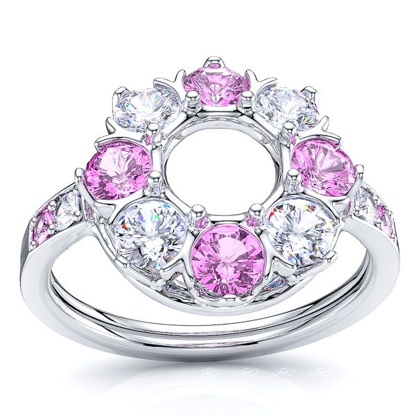 White Diamond and Pink Sapphire