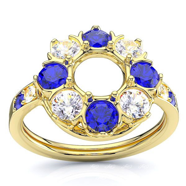 Yellow Diamond and Blue Sapphire