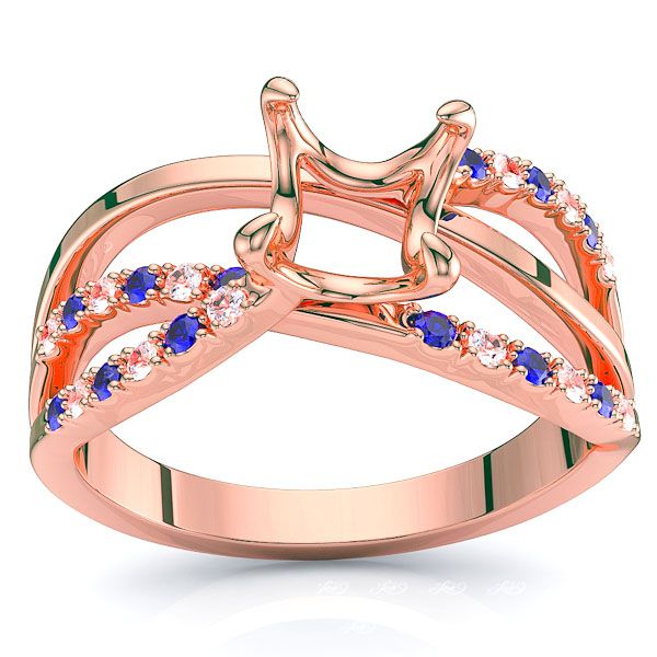 Rose Diamond and Blue Sapphire
