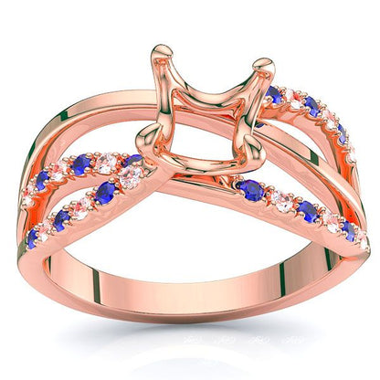 Rose Diamond and Blue Sapphire