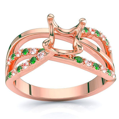 Rose Diamond and Emerald