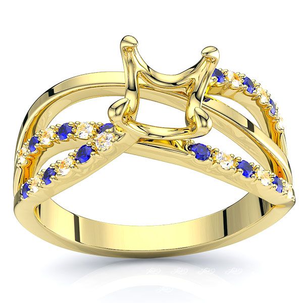 Yellow Diamond and Blue Sapphire