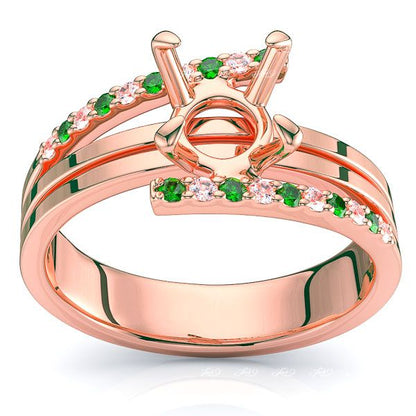 Rose Diamond and Emerald