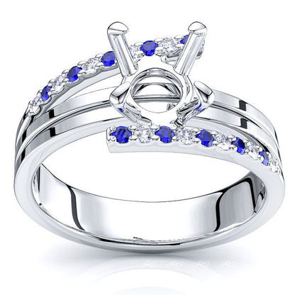 White Diamond and Blue Sapphire