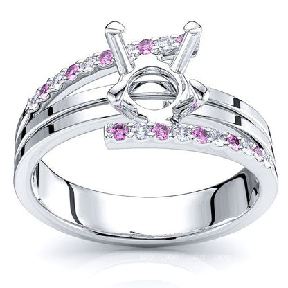 White Diamond and Pink Sapphire