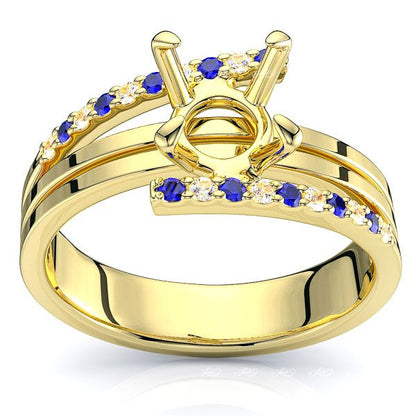 Yellow Diamond and Blue Sapphire