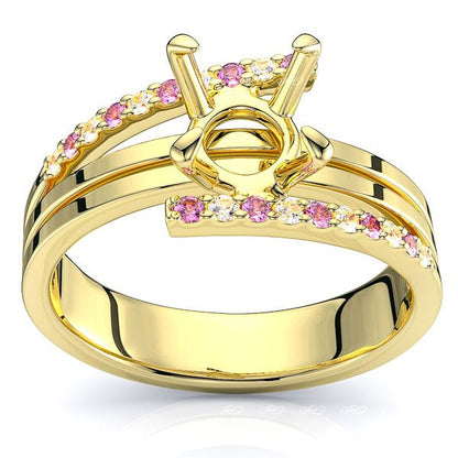 Yellow Diamond and Pink Sapphire