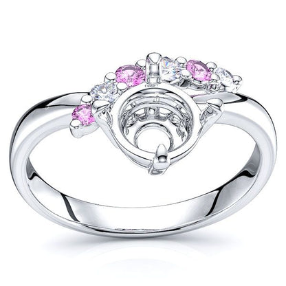 White Diamond and Pink Sapphire