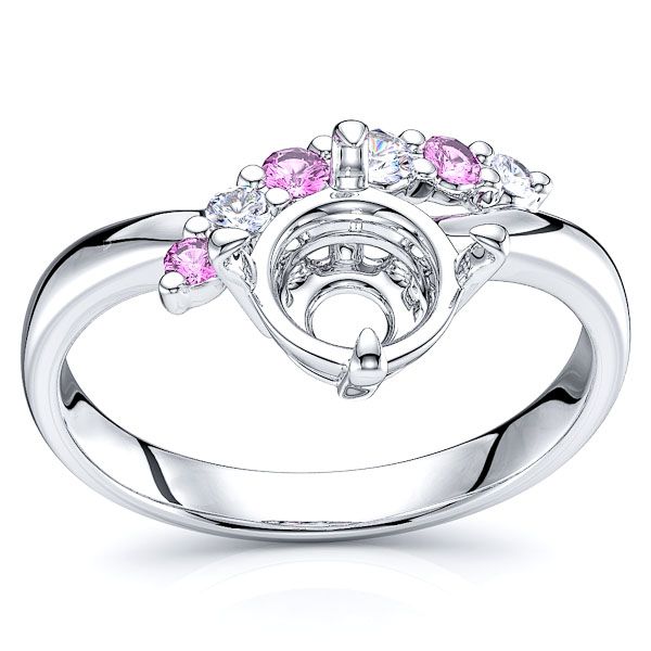White Diamond and Pink Sapphire