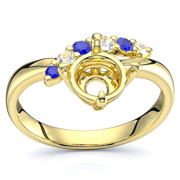 Yellow Diamond and Blue Sapphire