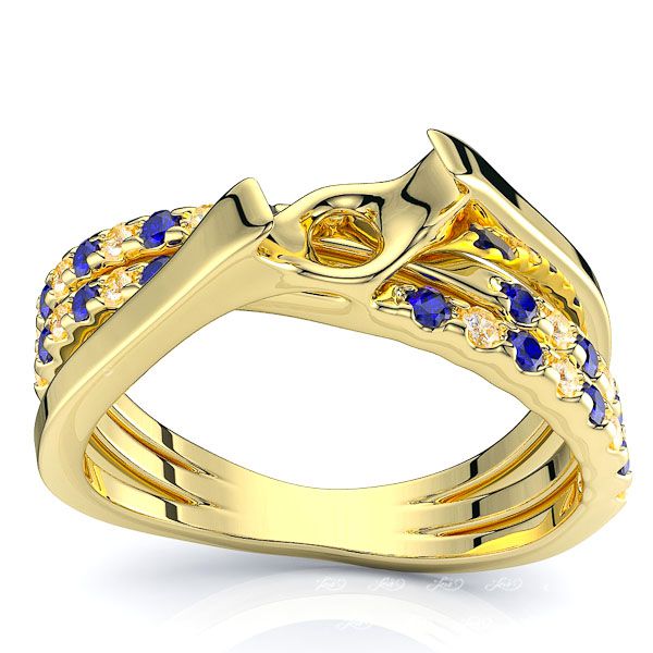 Yellow Diamond and Blue Sapphire