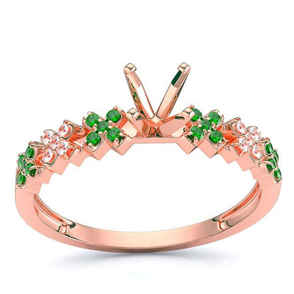 Rose Diamond and Emerald