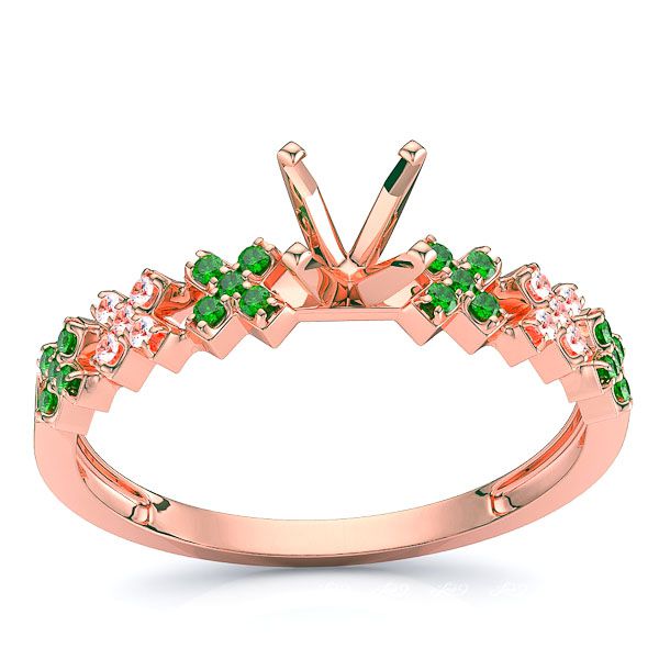Rose Diamond and Emerald