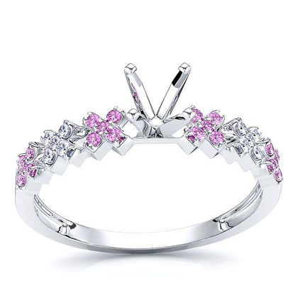 White Diamond and Pink Sapphire