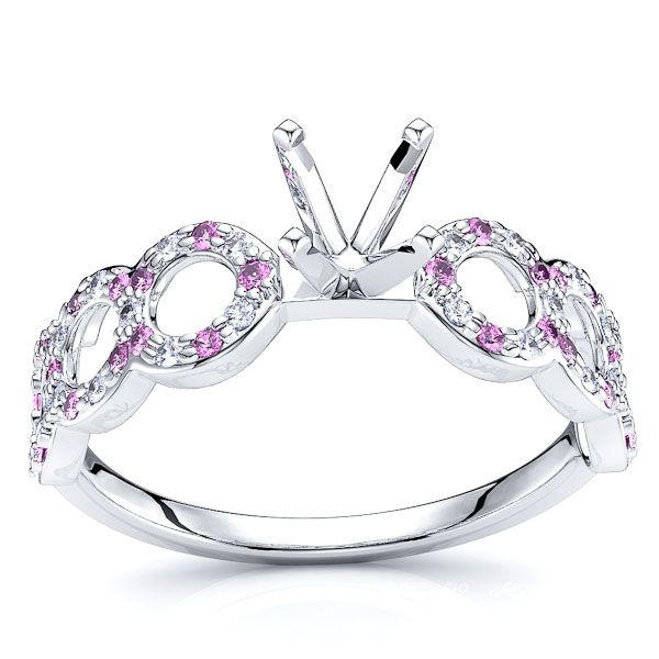 White Diamond and Pink Sapphire
