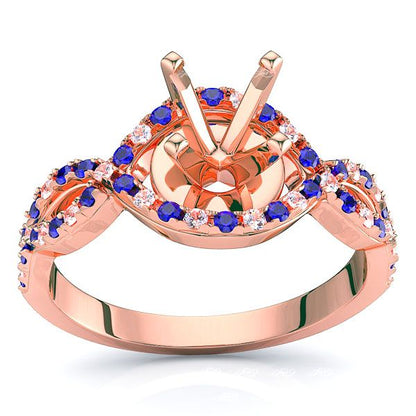 Rose Diamond and Blue Sapphire