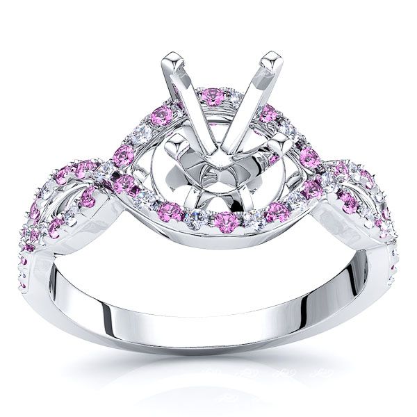 White Diamond and Pink Sapphire