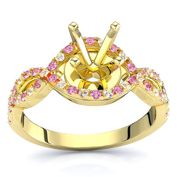Yellow Diamond and Pink Sapphire
