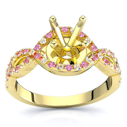 Yellow Diamond and Pink Sapphire